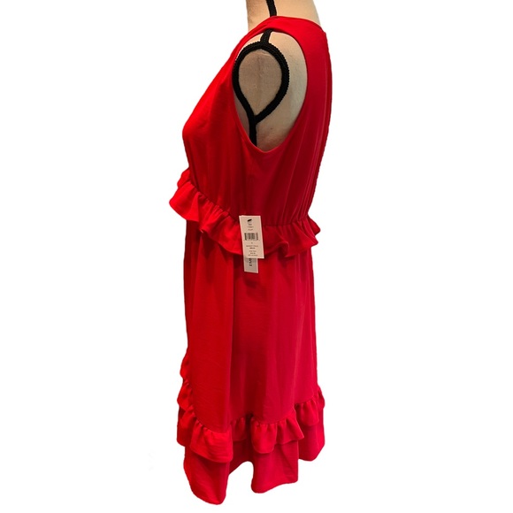 NWT EMMA & MICHELE CLAY RUFFLE DRESS - Picture 2 of 6